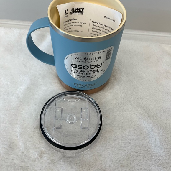 Asobu 12 oz Vacuum Insulated Ultimate Coffee Mug Baby Blue - Picture 4 of 9